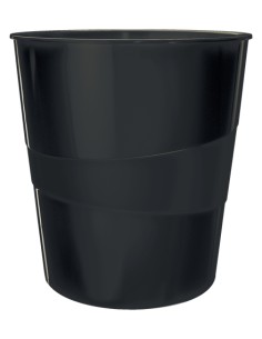 Recycle Papierkorb Alrededor Plástico reciclado Negro