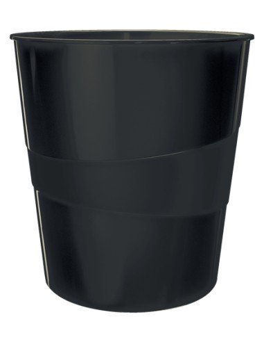 Recycle Papierkorb Alrededor Plástico reciclado Negro