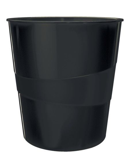 Recycle Papierkorb Alrededor Plástico reciclado Negro