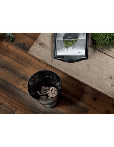 Recycle Papierkorb Alrededor Plástico reciclado Negro