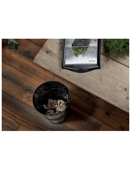 Recycle Papierkorb Alrededor Plástico reciclado Negro