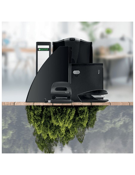 Recycle Papierkorb Alrededor Plástico reciclado Negro