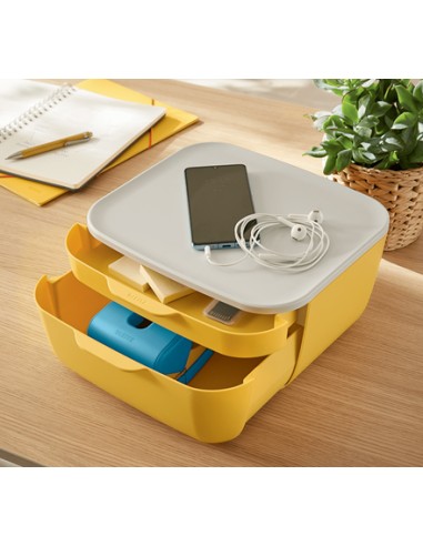 53570019 bandeja de escritorio/organizador Poliestireno (PS) Blanco, Amarillo