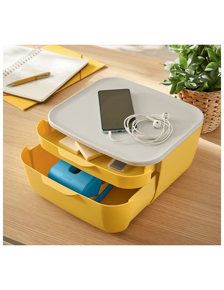 53570019 bandeja de escritorio/organizador Poliestireno (PS) Blanco, Amarillo