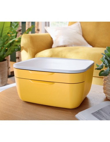 53570019 bandeja de escritorio/organizador Poliestireno (PS) Blanco, Amarillo