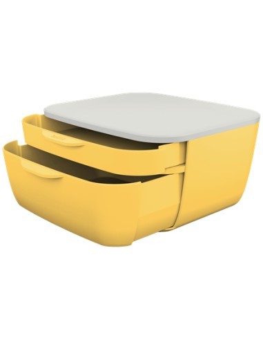 53570019 bandeja de escritorio/organizador Poliestireno (PS) Blanco, Amarillo