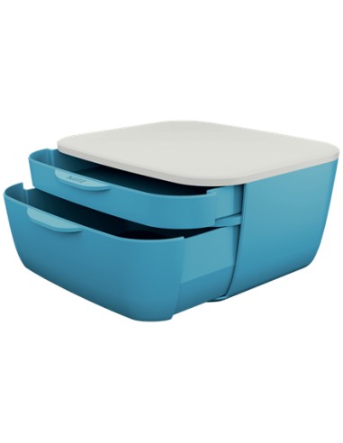 53570061 bandeja de escritorio/organizador Poliestireno (PS) Azul, Blanco