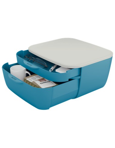 53570061 bandeja de escritorio/organizador Poliestireno (PS) Azul, Blanco