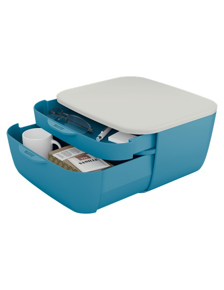 53570061 bandeja de escritorio/organizador Poliestireno (PS) Azul, Blanco