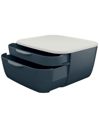 53570089 bandeja de escritorio/organizador Poliestireno (PS) Negro, Blanco