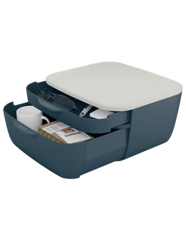 53570089 bandeja de escritorio/organizador Poliestireno (PS) Negro, Blanco