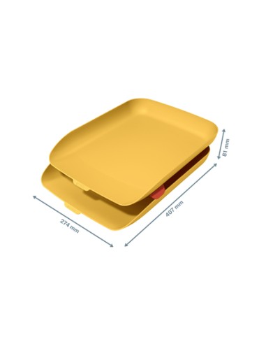 53581019 bandeja de escritorio/organizador Poliestireno (PS) Amarillo