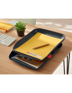 53581089 bandeja de escritorio/organizador Poliestireno (PS) Negro 2