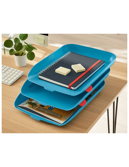 53582061 bandeja de escritorio/organizador Poliestireno (PS) Azul