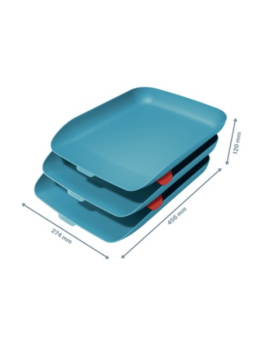 53582061 bandeja de escritorio/organizador Poliestireno (PS) Azul