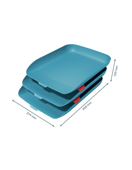 53582061 bandeja de escritorio/organizador Poliestireno (PS) Azul