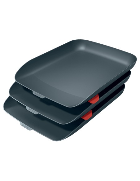 53582089 bandeja de escritorio/organizador Poliestireno (PS) Negro