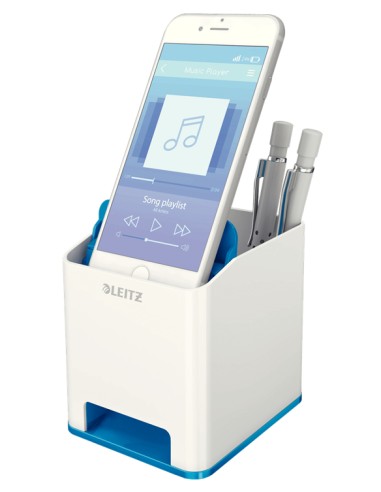 53631036 porta lápices Poliestireno Azul, Blanco