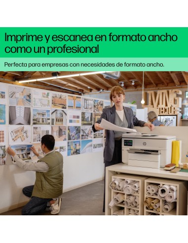 OfficeJet Pro Impresora multifunción HP 9730e de formato ancho, Color, Impresora para Oficina pequeña, Impresión, copia, escáne