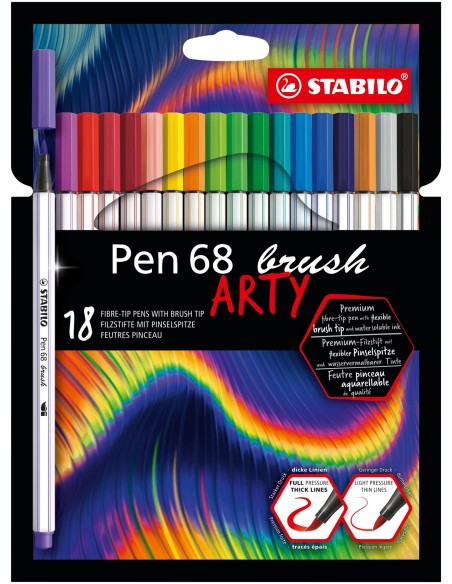Pen 68 brush ARTY rotulador Colores surtidos 18 pieza(s)