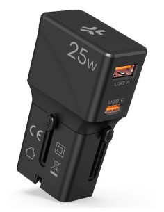 MULTIPLUGSL25W cargador de dispositivo móvil Auriculares, Smartphone, Tableta Negro Corriente alterna Carga rápida Interior
