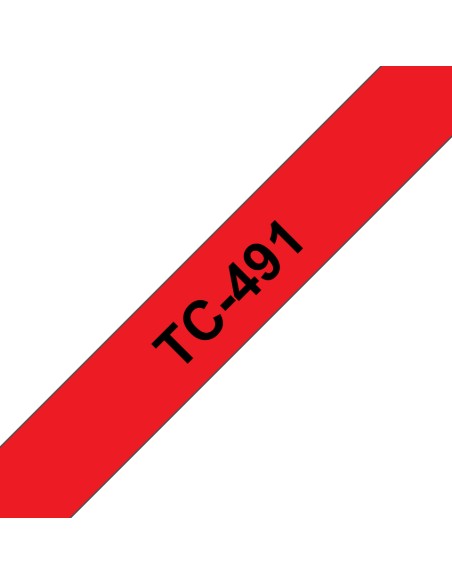 TC-491 cinta para impresora de etiquetas Negro sobre rojo