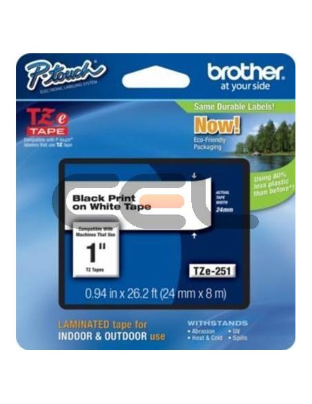 TZE251CIV cinta para impresora de etiquetas TZ