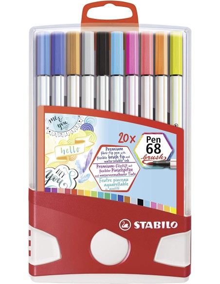 Pen 68 brush rotulador Multicolor 20 pieza(s)