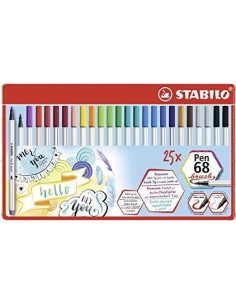 Pen 68 brush rotulador Multicolor 25 pieza(s)