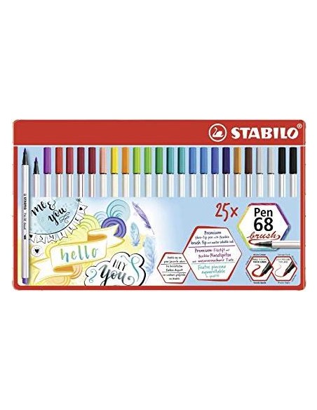 Pen 68 brush rotulador Multicolor 25 pieza(s)