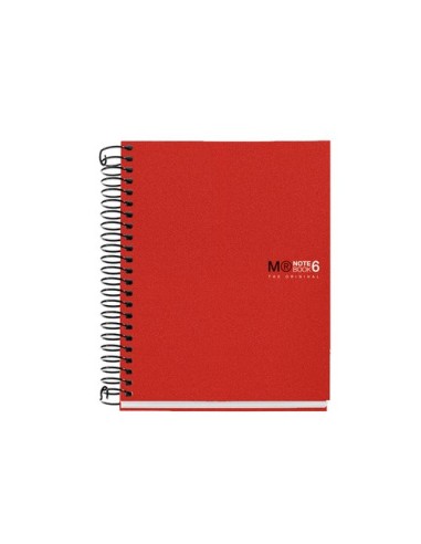 BLOC MR NB-6 mic.PP A6 150h CD.5 ROJO - Pack de 5 unidades