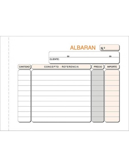 Paq 10 talonarios de albaranes 1 8 apaisado duplicado autocopiante