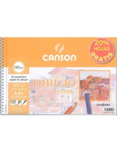 ALBUM ESPIRAL MICROPERPORADO PROMO 23X32,5 20H DIBUJO BASIK LISO 130G 20% HOJAS GRATIS GUARRO CANSON C400110484