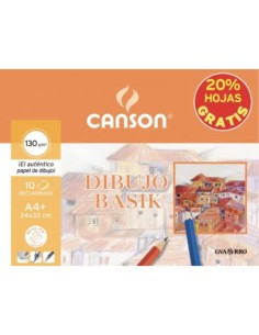 MINIPACK PROMO 24X32 10H DIBUJO BASIK RECUADRO 130G 20% HOJAS GRATIS GUARRO CANSON C400110487