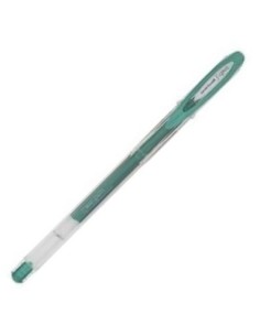 C 12 BOLIGRAFO UNI BALL SIGNO SPARKLING 1MM VERDE PURPURINA