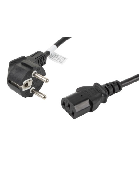 CA-C13C-11CC-0018-BK cable de transmisión Negro 1,8 m C13 acoplador CEE7/7