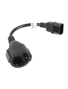 CA-C14E-10CC-0018-BK cable de transmisión Negro 0,18 m C14 acoplador