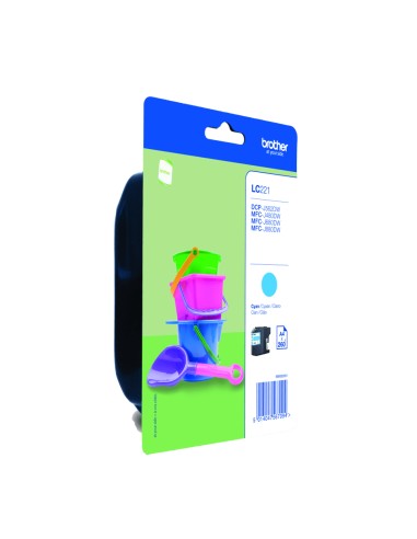 LC221CBP cartucho de tinta 1 pieza(s) Original Rendimiento estándar Cian