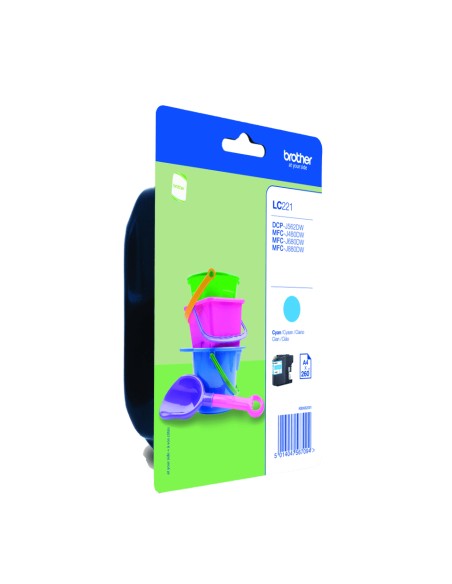LC221CBP cartucho de tinta 1 pieza(s) Original Rendimiento estándar Cian