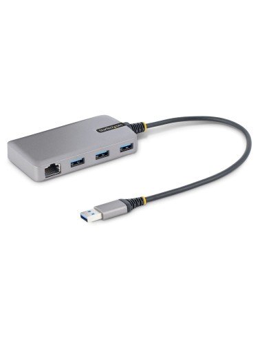 Hub USB de 3 Puertos USBA - USB 3.0 de 5Gbps - Alimentado por el Bus - Concentrador USB de 3 Puertos USB-A - Ladrón USB Portáti