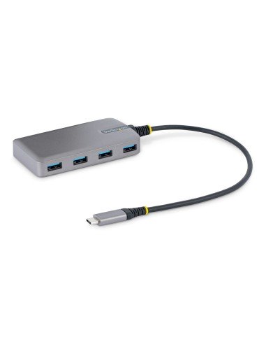 Hub USB de 4 Puertos USBA - USB 3.0 de 5Gbps - Alimentado por el Bus - Concentrador USB-C de 4 Puertos USB-A con Alimentación O