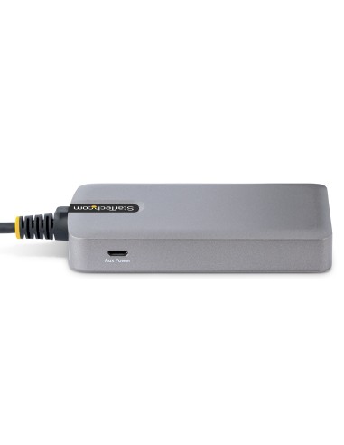 Hub USB de 4 Puertos USBA - USB 3.0 de 5Gbps - Alimentado por el Bus - Concentrador USB-C de 4 Puertos USB-A con Alimentación O