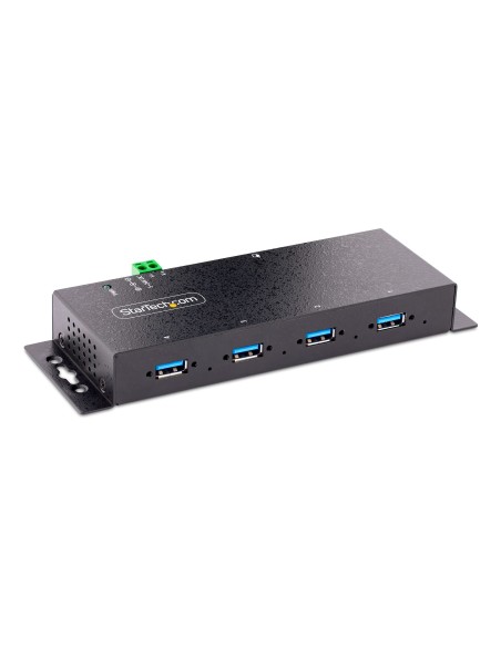 Hub Industrial USB 3.0 de 5Gbps de 4 Puertos - Concentrador USB con Protección de Picos y Descargas ESD - Ladrón USB-A de Monta