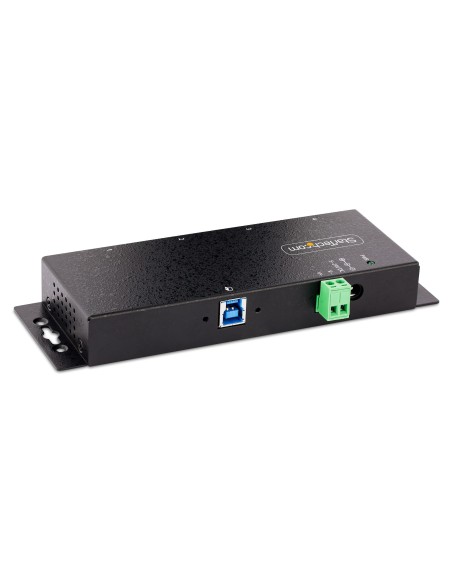 Hub Industrial USB 3.0 de 5Gbps de 4 Puertos - Concentrador USB con Protección de Picos y Descargas ESD - Ladrón USB-A de Monta
