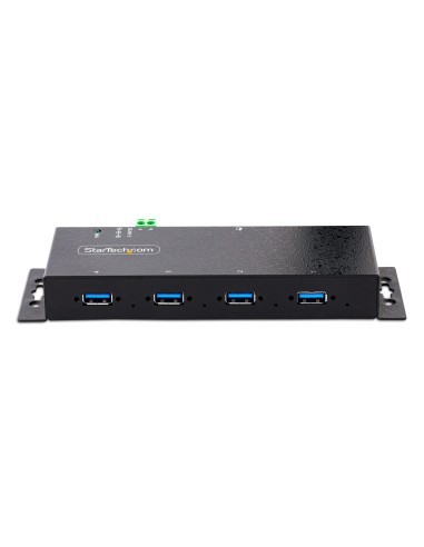 Hub Industrial USB 3.0 de 5Gbps de 4 Puertos - Concentrador USB con Protección de Picos y Descargas ESD - Ladrón USB-A de Monta