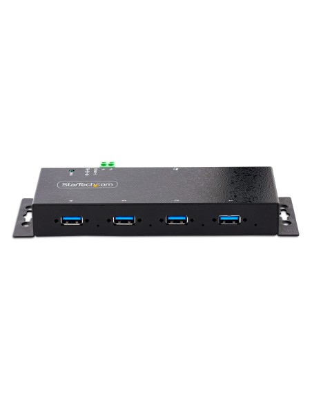 Hub Industrial USB 3.0 de 5Gbps de 4 Puertos - Concentrador USB con Protección de Picos y Descargas ESD - Ladrón USB-A de Monta