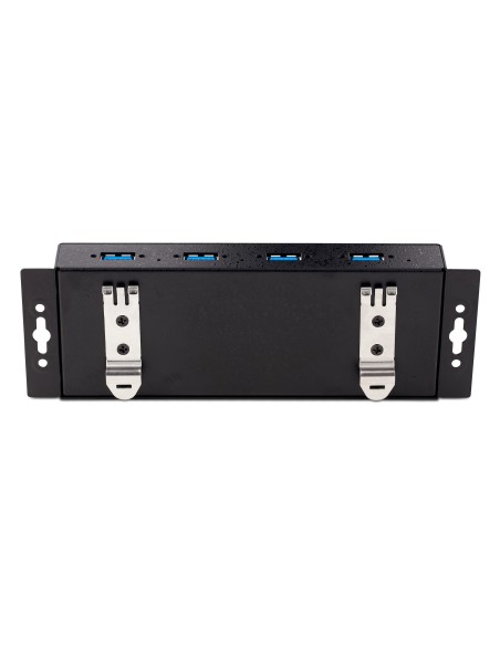 Hub Industrial USB 3.0 de 5Gbps de 4 Puertos - Concentrador USB con Protección de Picos y Descargas ESD - Ladrón USB-A de Monta