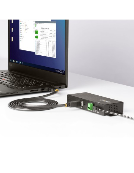 Hub USB Industrial de 7 Puertos Gestionado - Servicio Pesado - Caja de Metal - Protección ESD y Sobretensión - Montaje DIN, Par