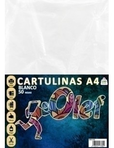 CARTULINA A4 OLEF 180g BLANCO P/50
