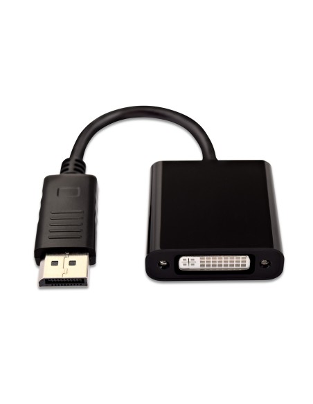 Adattatore video nero da DisplayPort maschio a DVI-I femmina attiva